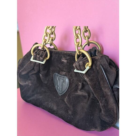 Y2K Juicy Couture Royal Juicy 'Once Upon a Time' Daydreamer Bag – Black Velour - Picture 14 of 15